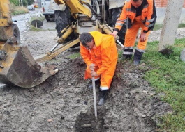 На подающем водоводе в станицу Ессентукскую ведутся аварийно-восстановительные работы