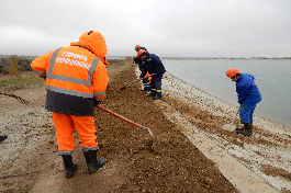 Ставрополькрайводоканал восстановил дамбы и облицовку двух водоемов-отстойников