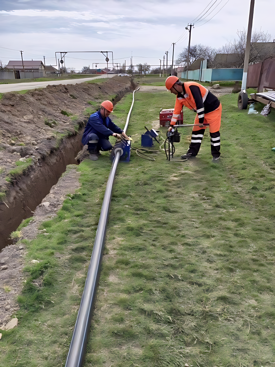 В селе Богдановка Степновского округа заменили часть уличного водопровода