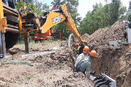 Ставрополькрайводоканал полностью меняет подающий водовод от источников водоснабжения в поселке Новый Маяк до села Новоселицкое