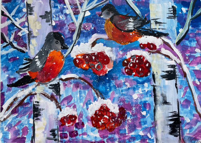 Работы победителей конкурса детских рисунков "Хорошо, что каждый год к нам приходит Новый год!"