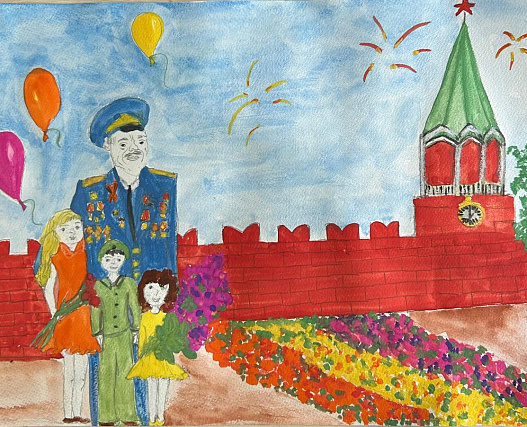 Работы победителей конкурса детских рисунков "Наследники Победы"